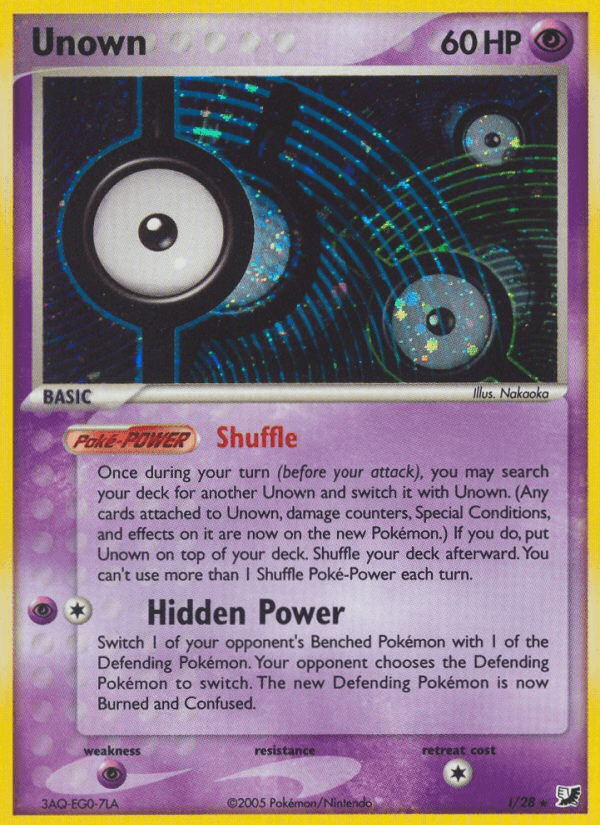 Carta Unown I/115 do set Unseen Forces — Pokémon TCG | Bynx