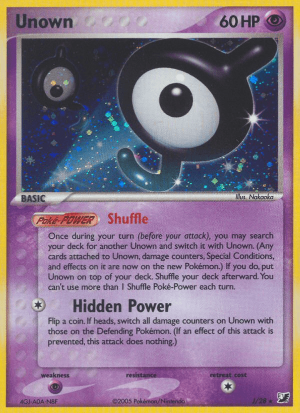 Carta Unown J/115 do set Unseen Forces — Pokémon TCG | Bynx