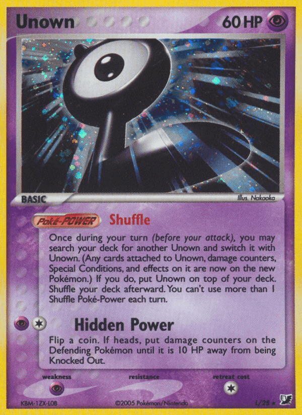 Carta Unown L/115 do set Unseen Forces — Pokémon TCG | Bynx