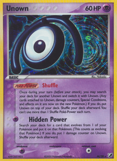 Carta Unown M/115 do set Unseen Forces — Pokémon TCG | Bynx