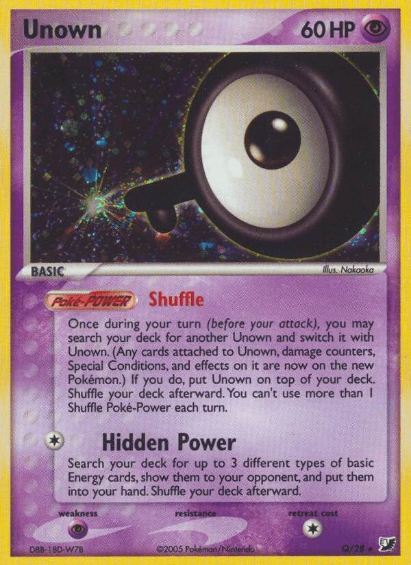 Carta Unown Q/115 do set Unseen Forces — Pokémon TCG | Bynx