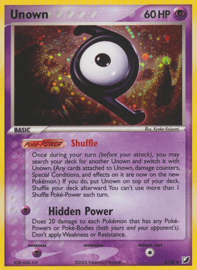 Carta Unown Z/115 do set Unseen Forces — Pokémon TCG | Bynx