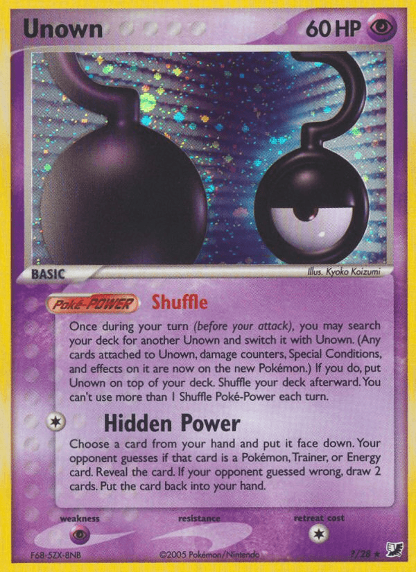 Carta Unown ?/115 do set Unseen Forces — Pokémon TCG | Bynx