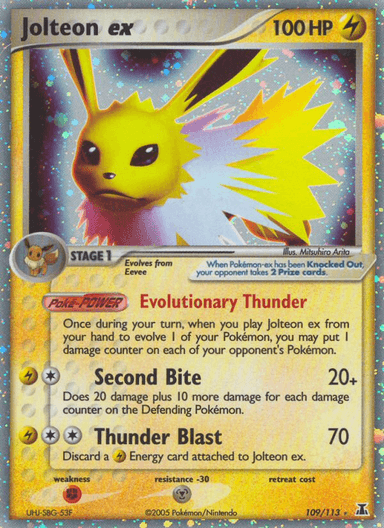 Carta Jolteon ex 109/113 do set Delta Species — Pokémon TCG | Bynx