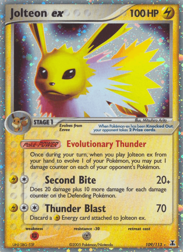 Carta Jolteon ex 109/113 do set Delta Species — Pokémon TCG | Bynx