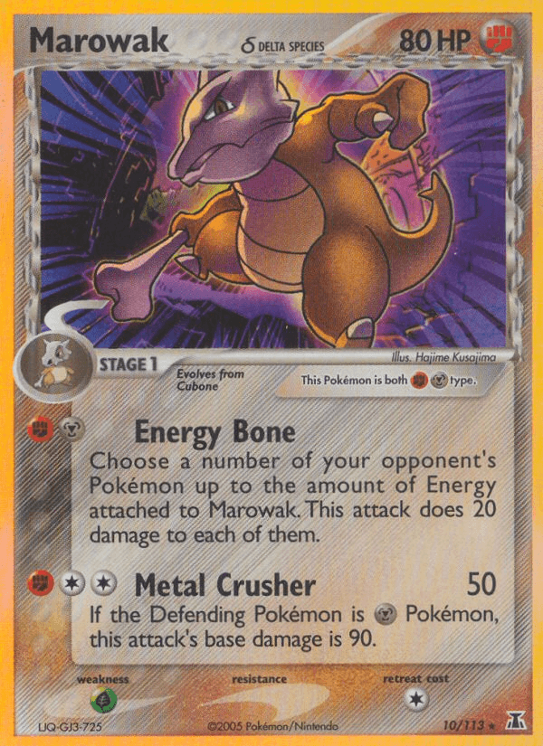 Carta Marowak δ 10/113 do set Delta Species — Pokémon TCG | Bynx