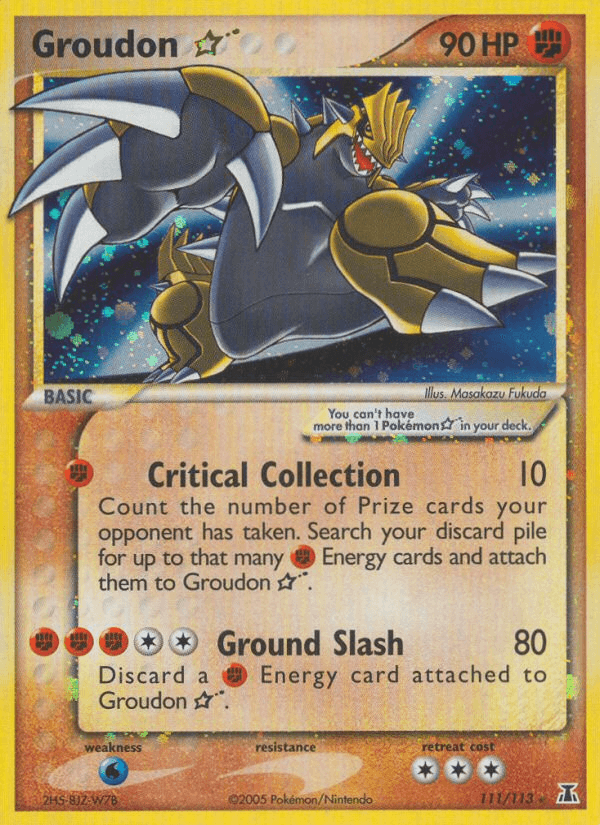 Carta Groudon ★ 111/113 do set Delta Species — Pokémon TCG | Bynx
