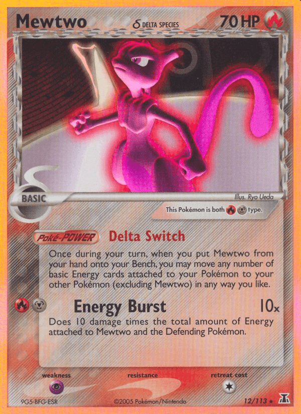 Carta Mewtwo δ 12/113 do set Delta Species — Pokémon TCG | Bynx