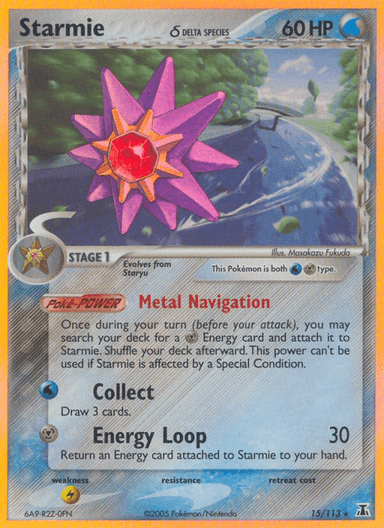 Carta Starmie δ 15/113 do set Delta Species — Pokémon TCG | Bynx