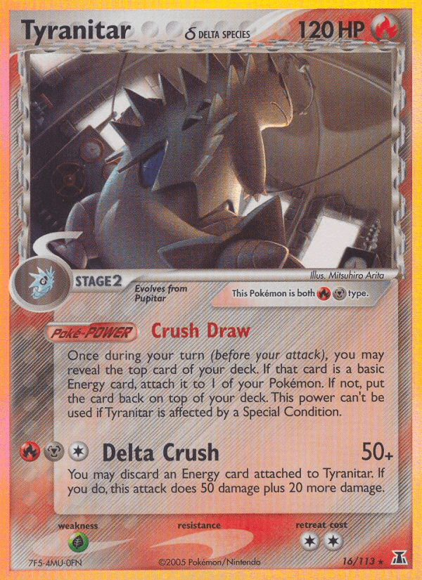 Carta Tyranitar δ 16/113 do set Delta Species — Pokémon TCG | Bynx