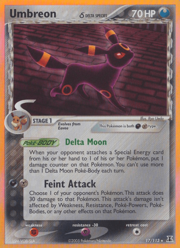 Carta Umbreon δ 17/113 do set Delta Species — Pokémon TCG | Bynx