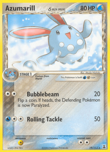 Carta Azumarill δ 19/113 do set Delta Species — Pokémon TCG | Bynx