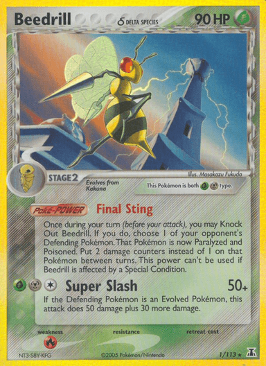 Carta Beedrill δ 1/113 do set Delta Species — Pokémon TCG | Bynx