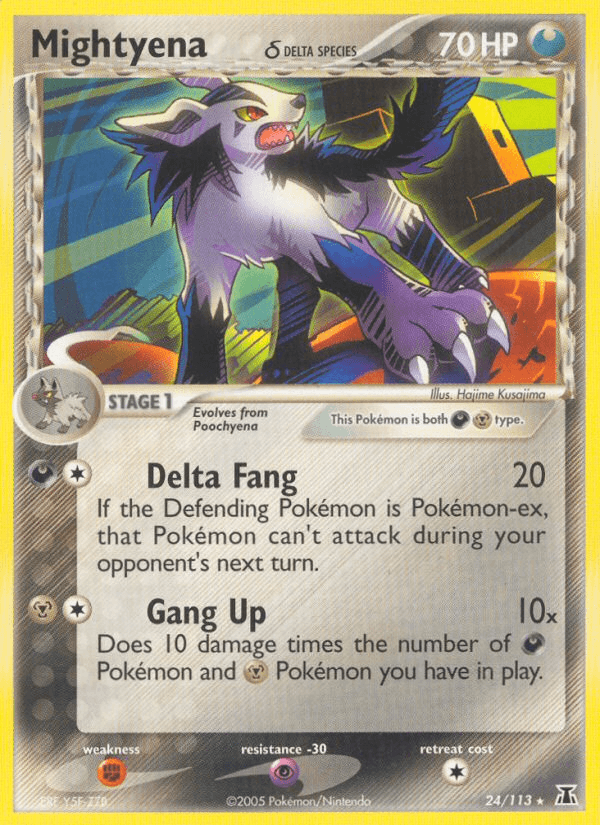 Carta Mightyena δ 24/113 do set Delta Species — Pokémon TCG | Bynx