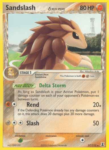 Carta Sandslash δ 27/113 do set Delta Species — Pokémon TCG | Bynx