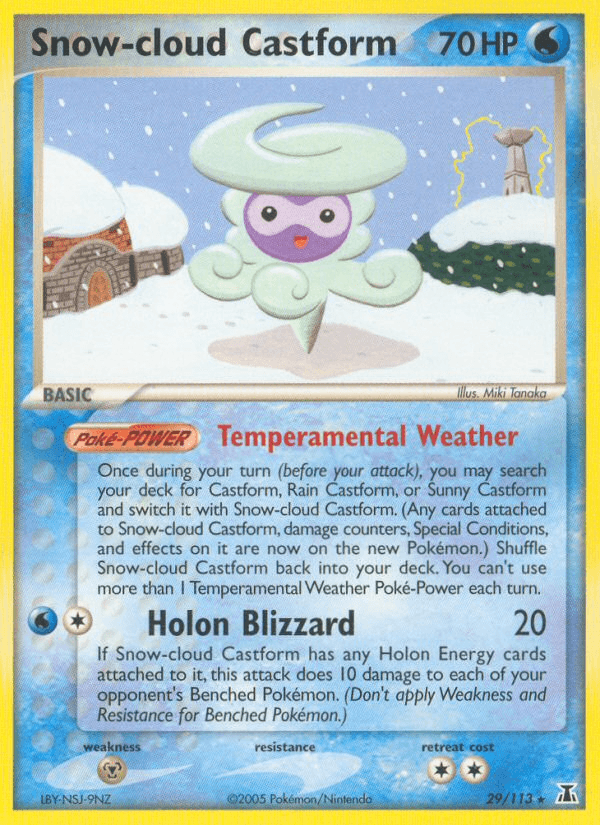 Carta Snow-cloud Castform 29/113 do set Delta Species — Pokémon TCG | Bynx