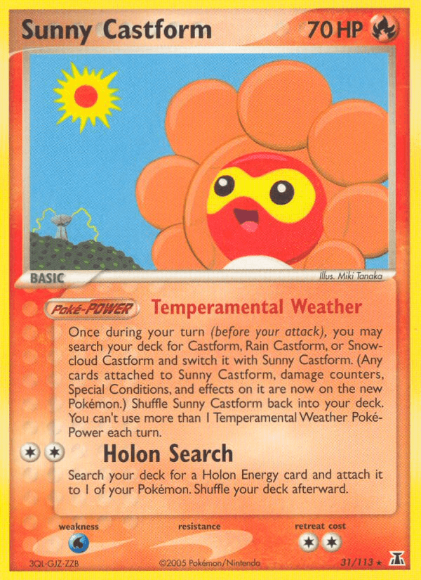 Carta Sunny Castform 31/113 do set Delta Species — Pokémon TCG | Bynx