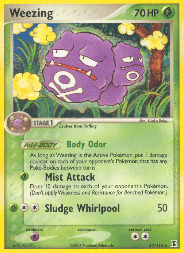 Carta Weezing 33/113 do set Delta Species — Pokémon TCG | Bynx