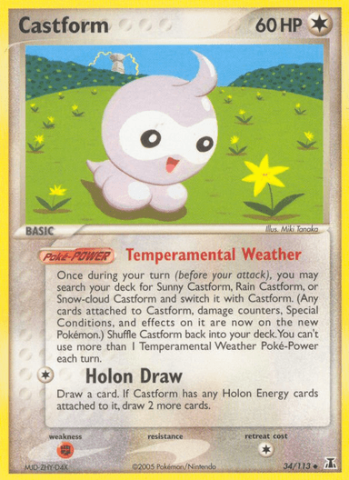 Carta Castform 34/113 do set Delta Species — Pokémon TCG | Bynx