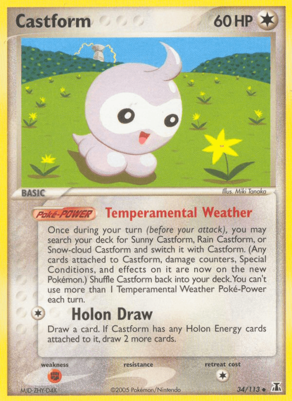Carta Castform 34/113 do set Delta Species — Pokémon TCG | Bynx