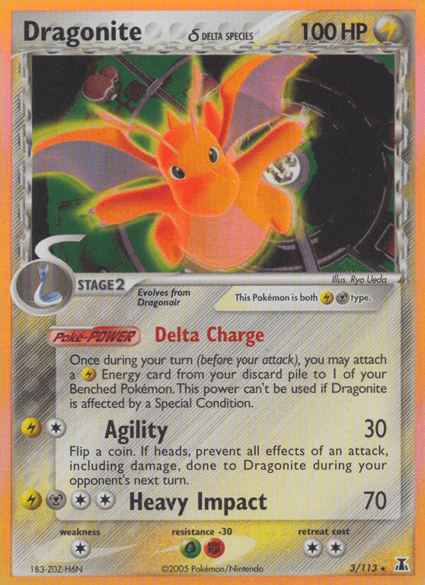 Carta Dragonite δ 3/113 do set Delta Species — Pokémon TCG | Bynx