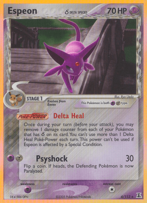 Carta Espeon δ 4/113 do set Delta Species — Pokémon TCG | Bynx