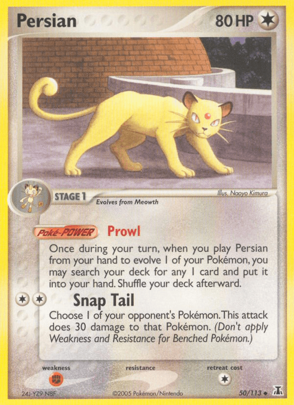 Carta Persian 50/113 do set Delta Species — Pokémon TCG | Bynx