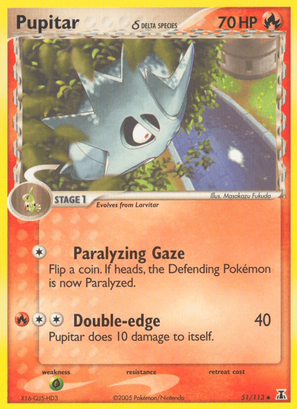Carta Pupitar δ 51/113 do set Delta Species — Pokémon TCG | Bynx