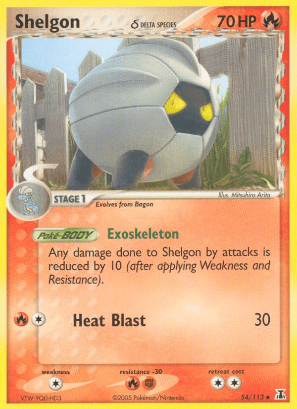 Carta Shelgon δ 54/113 do set Delta Species — Pokémon TCG | Bynx