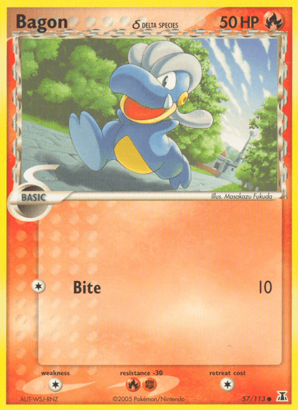Carta Bagon δ 57/113 do set Delta Species — Pokémon TCG | Bynx