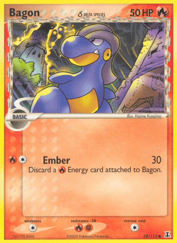 Carta Bagon δ 58/113 do set Delta Species — Pokémon TCG | Bynx