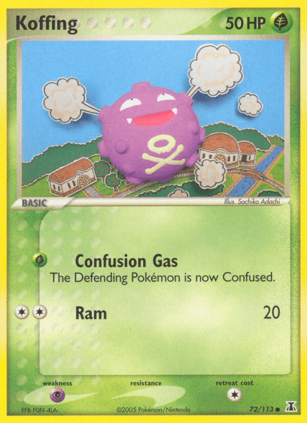 Carta Koffing 72/113 do set Delta Species — Pokémon TCG | Bynx