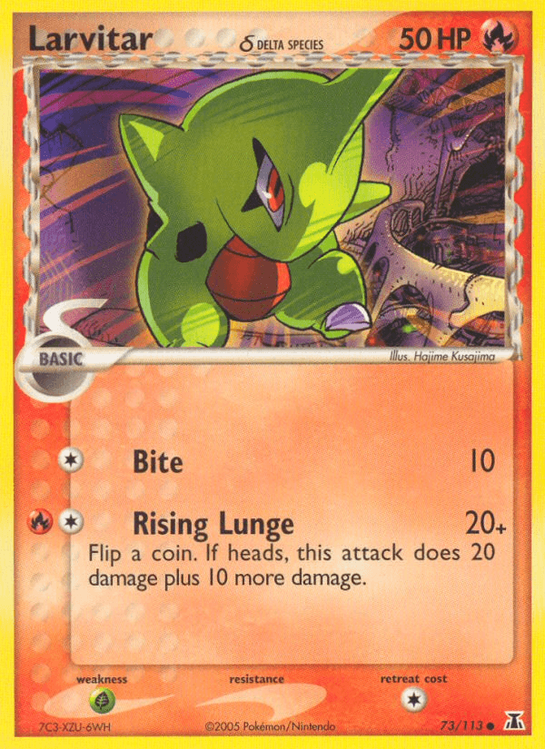 Carta Larvitar δ 73/113 do set Delta Species — Pokémon TCG | Bynx