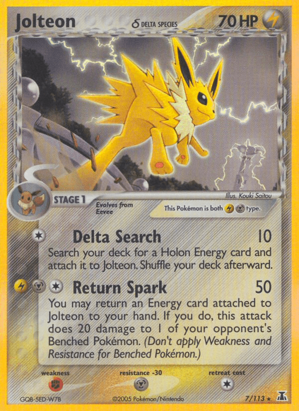 Carta Jolteon δ 7/113 do set Delta Species — Pokémon TCG | Bynx