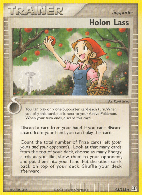 Carta Holon Lass 92/113 do set Delta Species — Pokémon TCG | Bynx