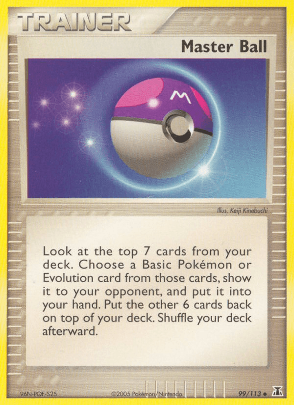 Carta Master Ball 99/113 do set Delta Species — Pokémon TCG | Bynx