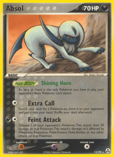 Carta Absol 15/92 do set Legend Maker — Pokémon TCG | Bynx