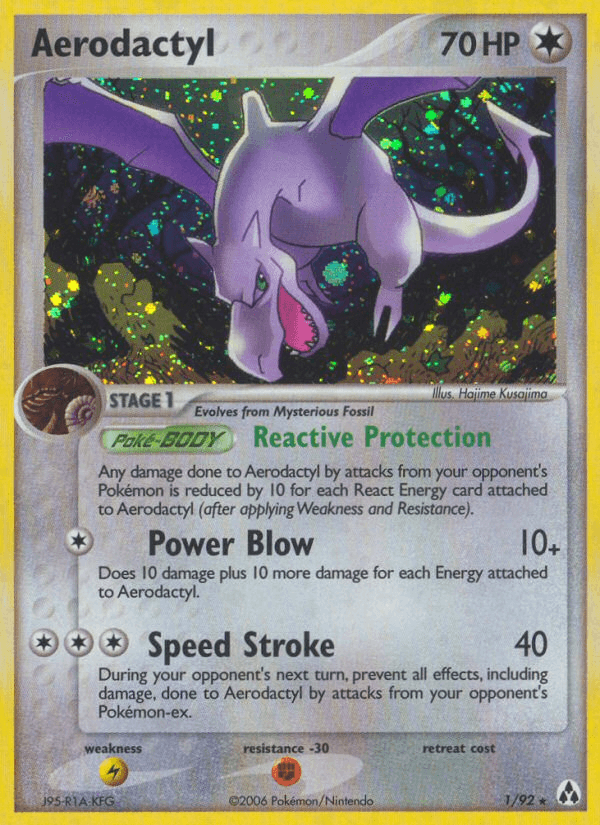 Carta Aerodactyl 1/92 do set Legend Maker — Pokémon TCG | Bynx