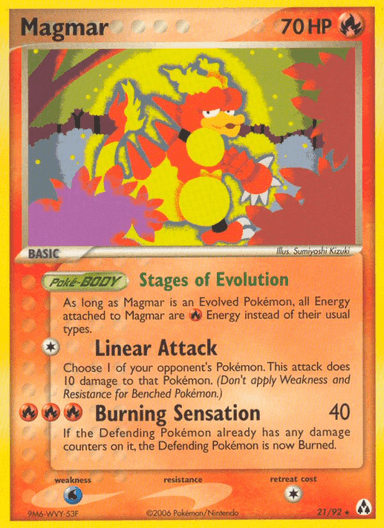 Carta Magmar 21/92 do set Legend Maker — Pokémon TCG | Bynx