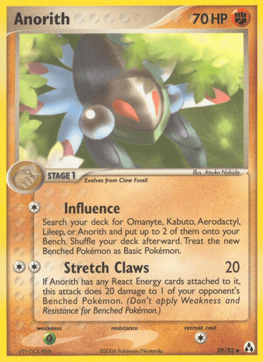 Carta Anorith 29/92 do set Legend Maker — Pokémon TCG | Bynx