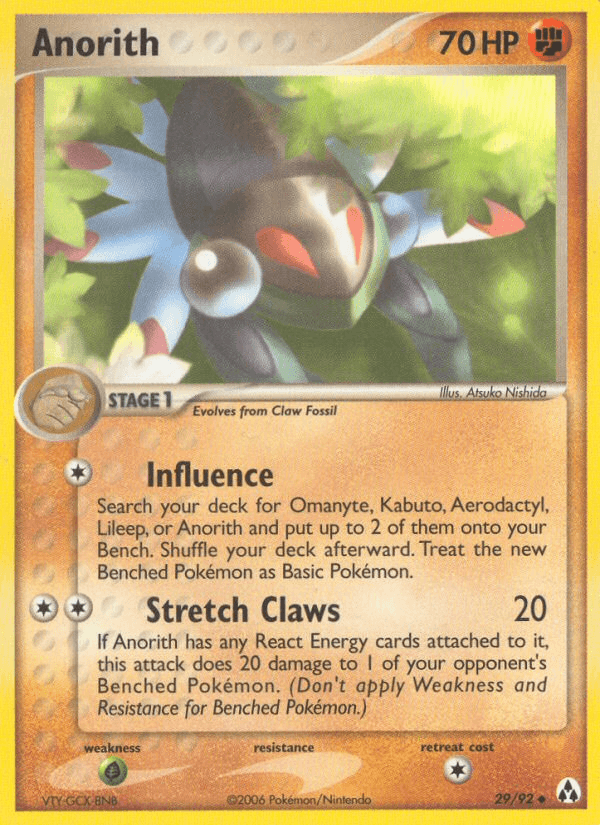 Carta Anorith 29/92 do set Legend Maker — Pokémon TCG | Bynx