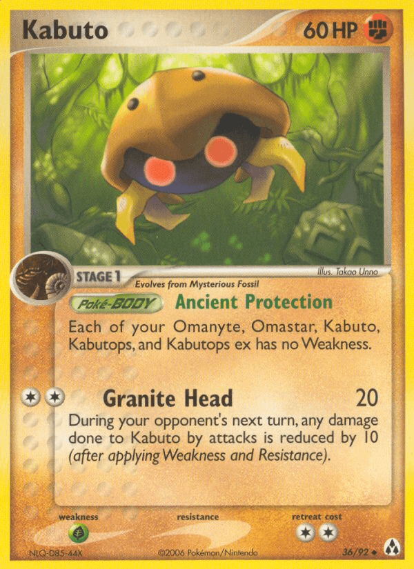 Carta Kabuto 36/92 do set Legend Maker — Pokémon TCG | Bynx
