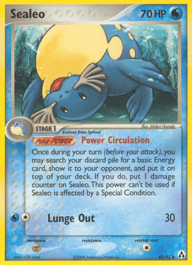 Carta Sealeo 43/92 do set Legend Maker — Pokémon TCG | Bynx