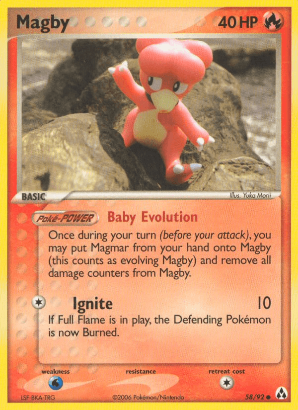 Carta Magby 58/92 do set Legend Maker — Pokémon TCG | Bynx