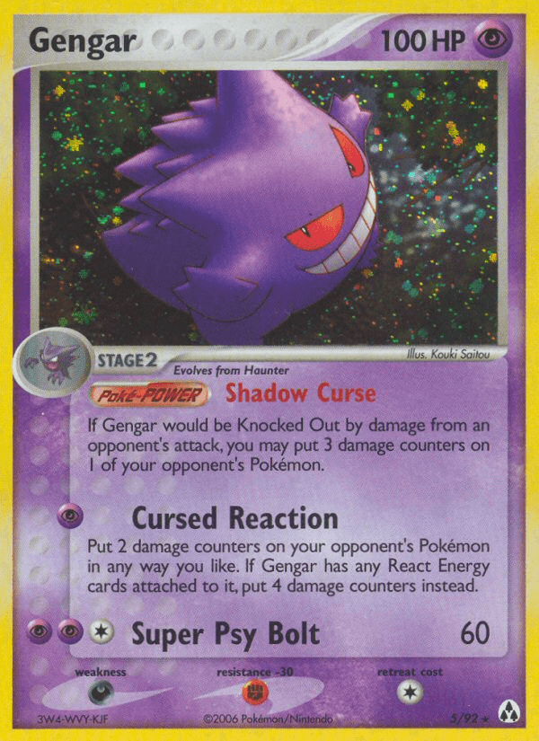 Carta Gengar 5/92 do set Legend Maker — Pokémon TCG | Bynx