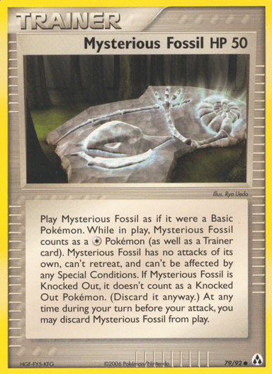 Carta Mysterious Fossil 79/92 do set Legend Maker — Pokémon TCG | Bynx