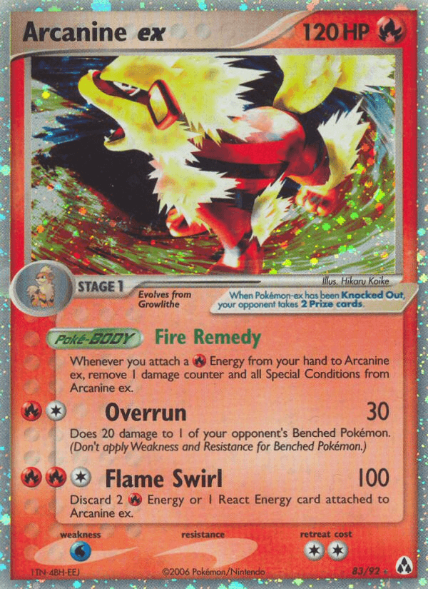 Carta Arcanine ex 83/92 do set Legend Maker — Pokémon TCG | Bynx