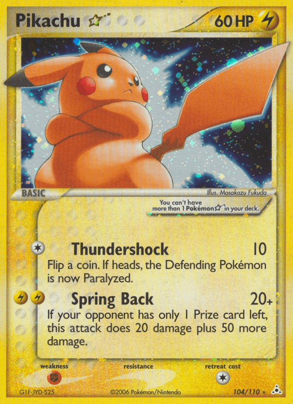 Carta Pikachu ★ 104/110 do set Holon Phantoms — Pokémon TCG | Bynx