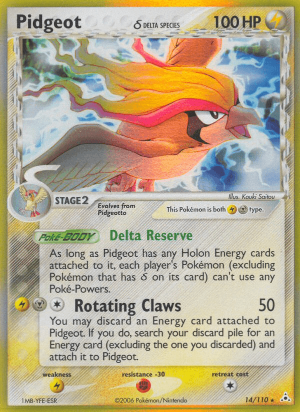 Carta Pidgeot δ 14/110 do set Holon Phantoms — Pokémon TCG | Bynx