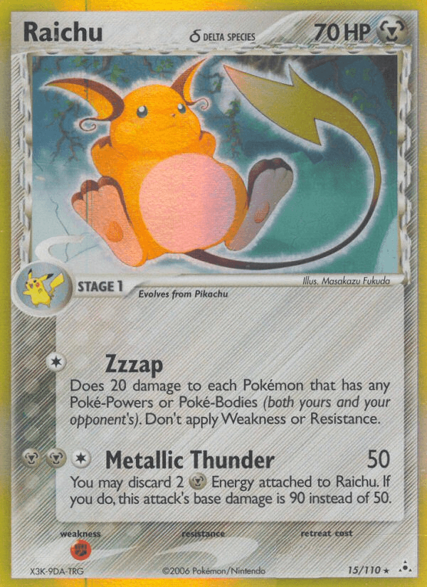 Carta Raichu δ 15/110 do set Holon Phantoms — Pokémon TCG | Bynx